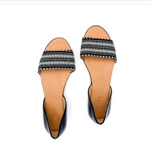 J. Crew Morgan Woven Peek Toe Flat